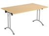 One Union Rectangular Folding Table 1400 X 800 Silver Nova Oak