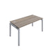 Telescopic Sliding 1 Person Grey Oak Bench Extension With Cable Port 1200 X 600 White 