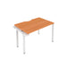 Cb 1 Person Extension Bench With Cut Out 1200 X 800 Beech Silver