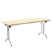 One Union Rectangular Folding Table 1600 X 700 Chrome Maple