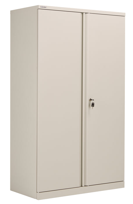 Bisley Essentials Steel Double Door Goose Grey Cupboard 1585  