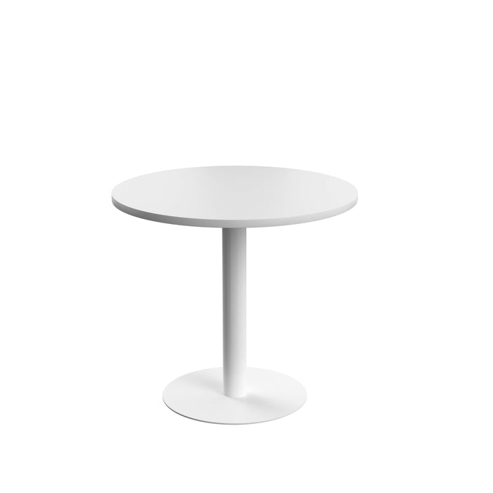 Contract Mid Table White With White Leg 800Mm 