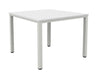 Fraction Infinity Meeting Table 120 X 120 White Silver Legs