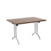 One Union Rectangular Folding Table 1200 X 700 Silver Dark Walnut