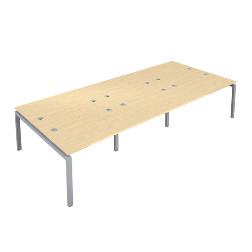 Telescopic Sliding 6 Person Maple Bench With Cable Port 1200 X 600 Black 