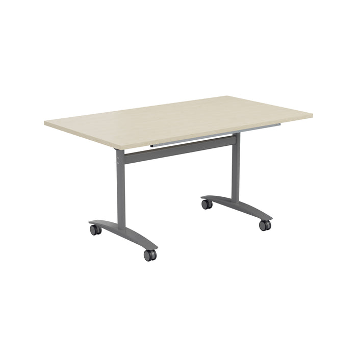 One Tilting Table With Silver Legs 1600 X 800 Beech 