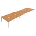 Cb 10 Person Bench With Cut Out 1400 X 800 Maple Silver