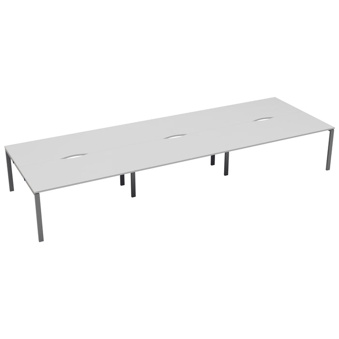 Cb 6 Person Bench With Cut Out 1200 X 800 White Black