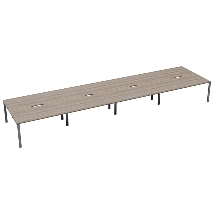 Cb 8 Person Bench With Cut Out 1400 X 800 Dark Walnut Silver