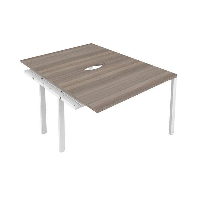 Cb 2 Person Extension Bench With Cut Out 1400 X 800 Grey Oak Black