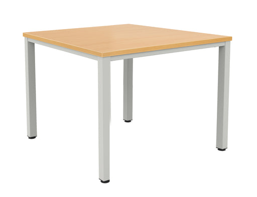 Fraction Infinity Meeting Table 120 X 120 Beech Silver Legs