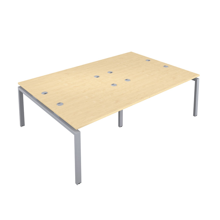 Telescopic 4 Person Maple Bench With Cable Port 1200 X 600 Black 