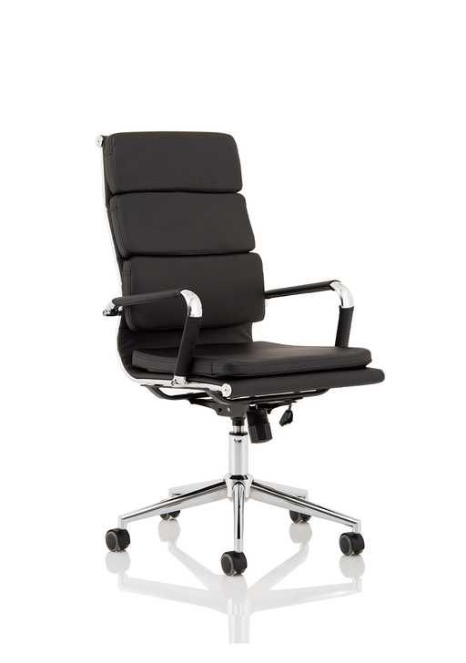Hawkes High Back Black Leather Executive Office Chair with Arms