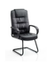 Moore Deluxe High Back Black Cantilever Visitor Chair with Arms