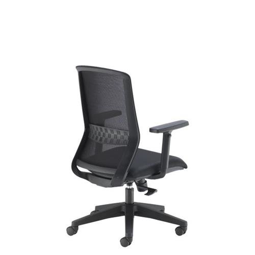Spark Mesh Chair Upholstered In Black Fabric Black Mesh