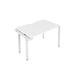 Cb 1 Person Extension Bench With Cut Out 1400 X 800 White Black