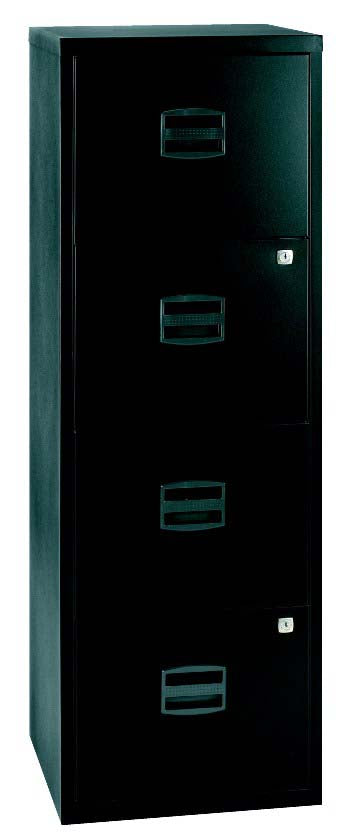 Bisley A4 Personal And Home 4 Drawer Filer Black  