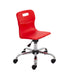 Titan Swivel Junior Chair Red Castors 