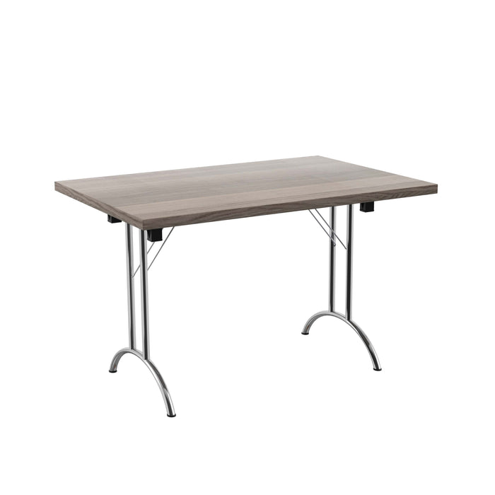 One Union Rectangular Folding Table 1200 X 800 Silver Grey Oak