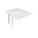 Telescopic 2 Person White Bench Extension With Cable Port 1200 X 600 Black 