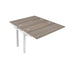 Telescopic 2 Person Grey Oak Bench Extension With Cable Port 1200 X 600 Black 