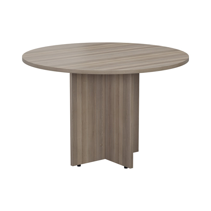 Round Meeting Table 1100Mm Grey Oak  