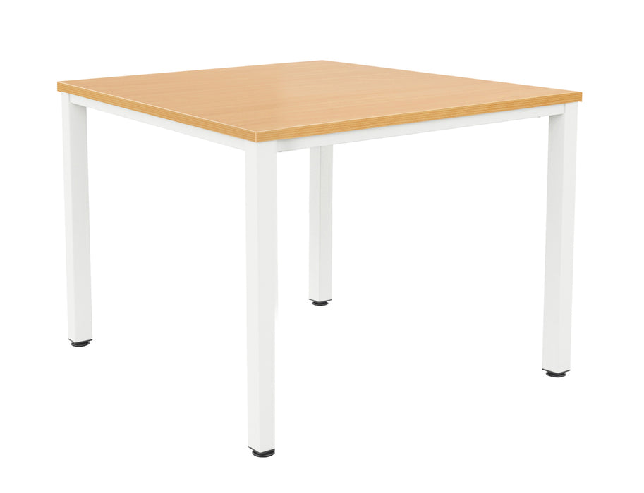Fraction Infinity Meeting Table 120 X 120 Beech White Legs