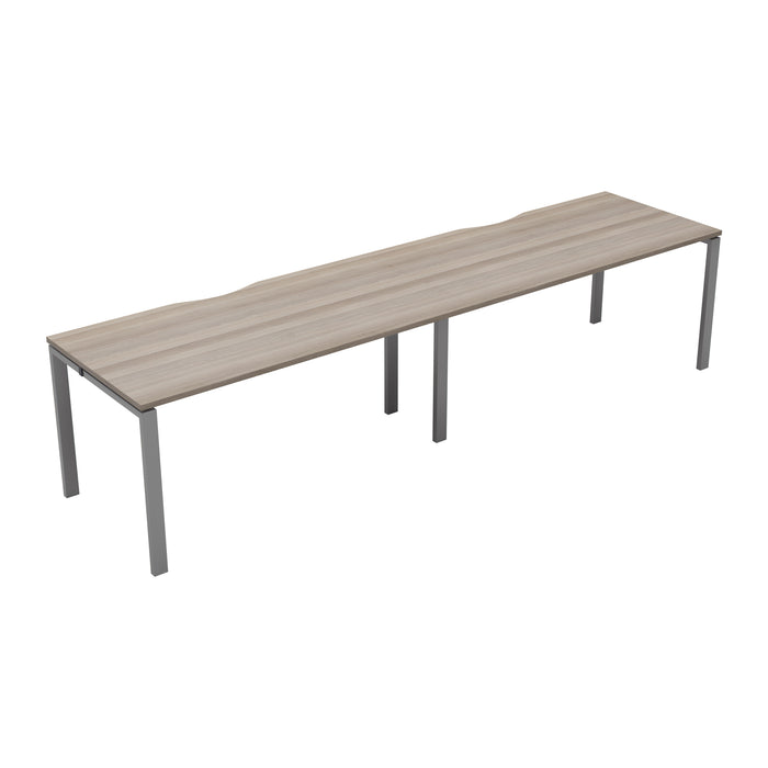 Cb 2 Person Single Bench With Cut Out 1400 X 800 Grey Oak Silver