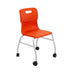 Titan Move 4 Leg Chair With Castors Orange  