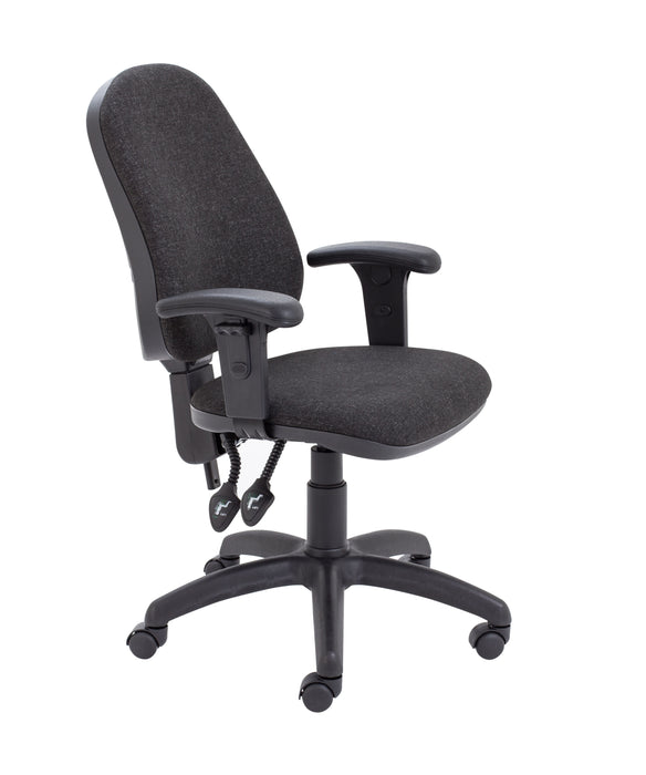 Calypso 2 High Back Operator Chair Charcoal Adjustable Arms 