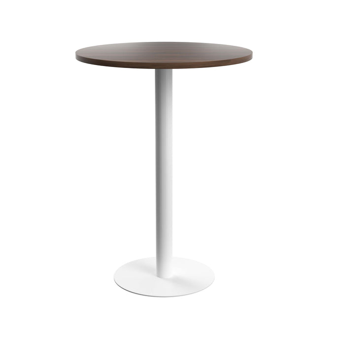 Contract High Table Dark Walnut With White Leg 800Mm 