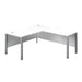 Goal Post Right Hand Return Desk 1800 X 800 White With Silver Frame 
