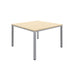 Fraction Infinity Meeting Table 120 X 120 Maple Silver Legs