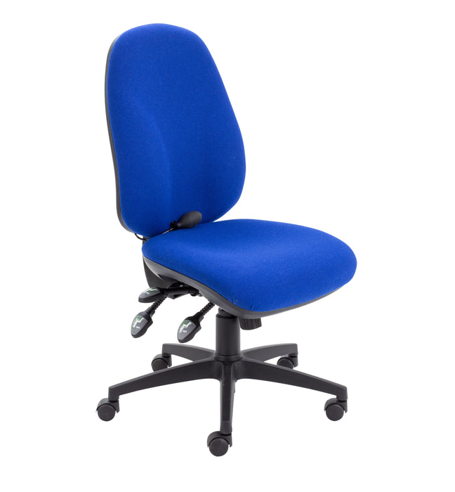 Maxi Ergo Office Chair With Lumbar Pump Royal Blue No Arms 
