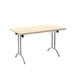 One Union Rectangular Folding Table 1200 X 700 Chrome Maple