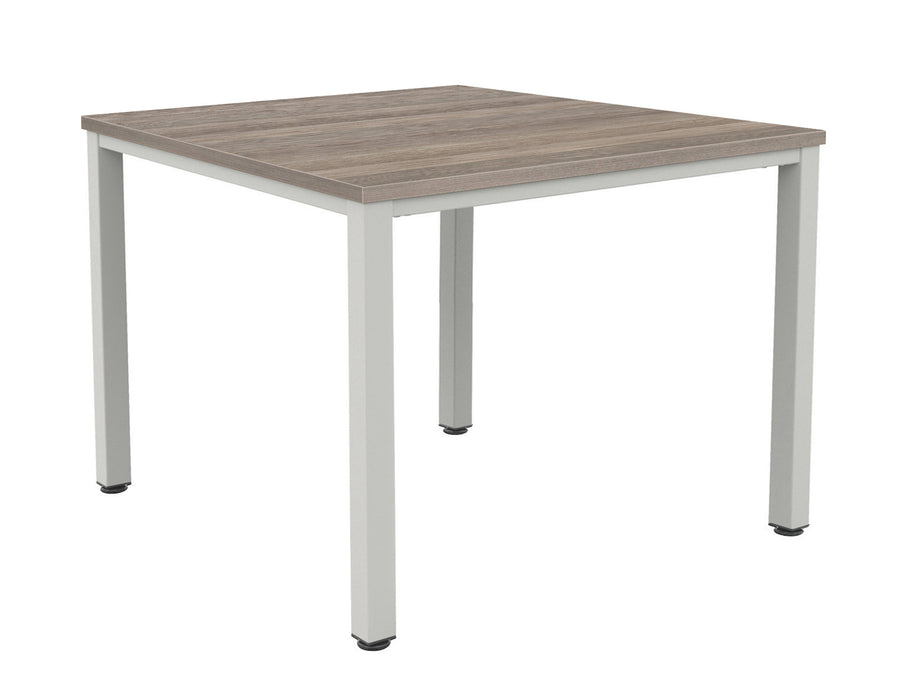 Fraction Infinity Meeting Table 160 X 160 Grey Oak Silver Legs