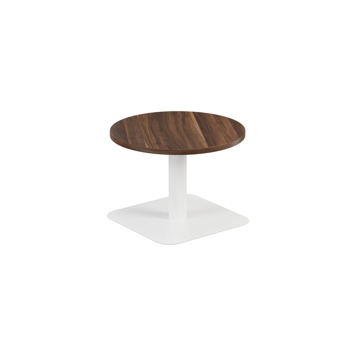Contract Low Table Dark Walnut With White Leg 600Mm 