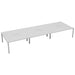 Cb 6 Person Bench With Cut Out 1200 X 800 White Silver