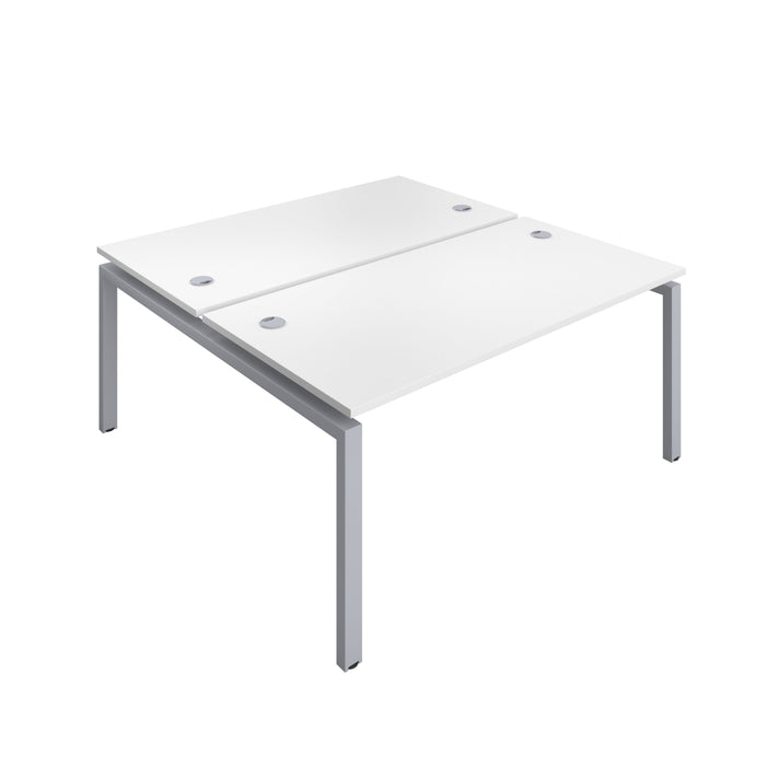 Telescopic 2 Person White Bench With Cable Port 1200 X 800 Silver 