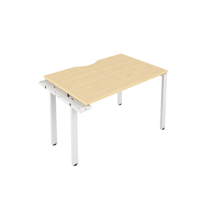 Cb 1 Person Extension Bench With Cut Out 1400 X 800 Maple White