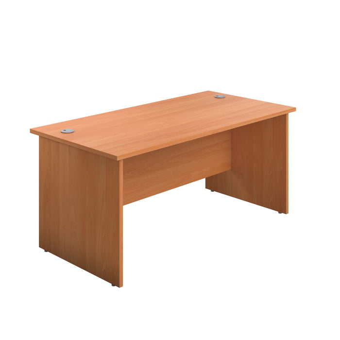 Panel Rectangular Desk 1200 X 800 Beech 2 Drawer Pedestal
