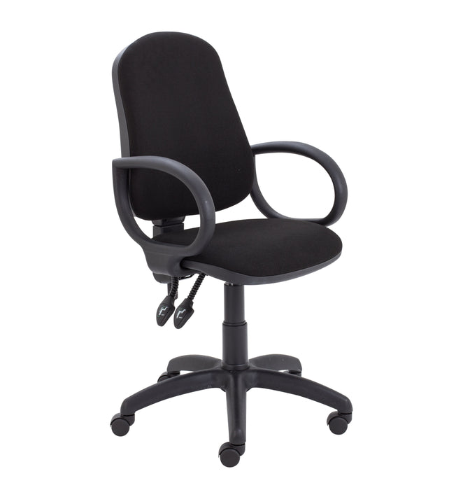 Calypso 2 High Back Operator Chair Black Fixed Arms 