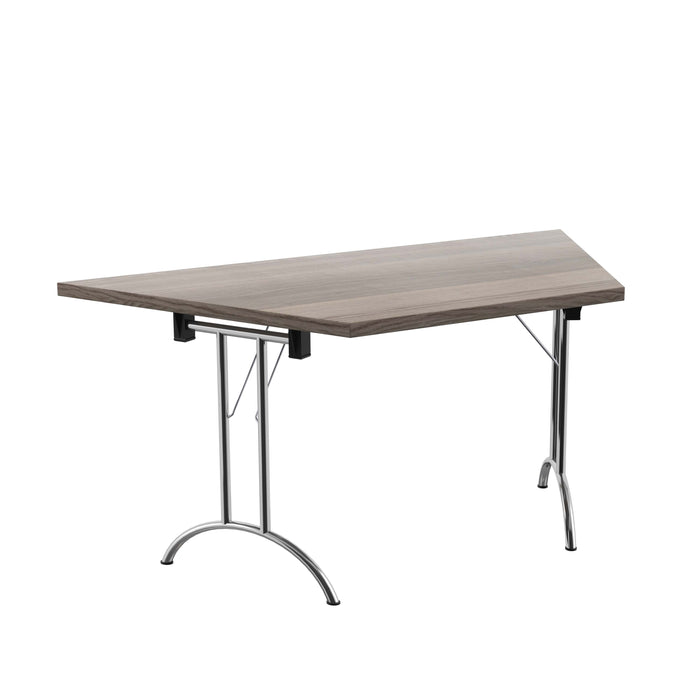 One Union Trapezoidal Folding Table 1600 X 800 Silver Grey Oak