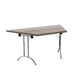 One Union Trapezoidal Folding Table 1600 X 800 Silver Grey Oak
