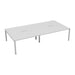 Cb 4 Person Bench With Cut Out 1200 X 800 White Silver