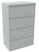 Bisley 4 Drawer Essentials Steel Side Filer Light Grey  