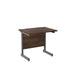 Single Upright Dark Walnut Rectangular Desk 800 X 600 Silver 