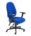 Maxi Ergo Office Chair With Lumbar Pump Royal Blue Folding Arms 