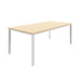 Fraction Infinity Meeting Table 240 X 120 Maple White Legs