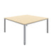 Fraction Infinity Meeting Table 160 X 160 Maple Silver Legs